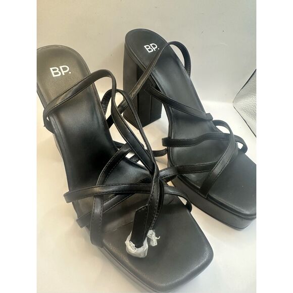 BP Women's Black Tavey Ankle Strap Sandals Size 11 - Picture 2 of 6